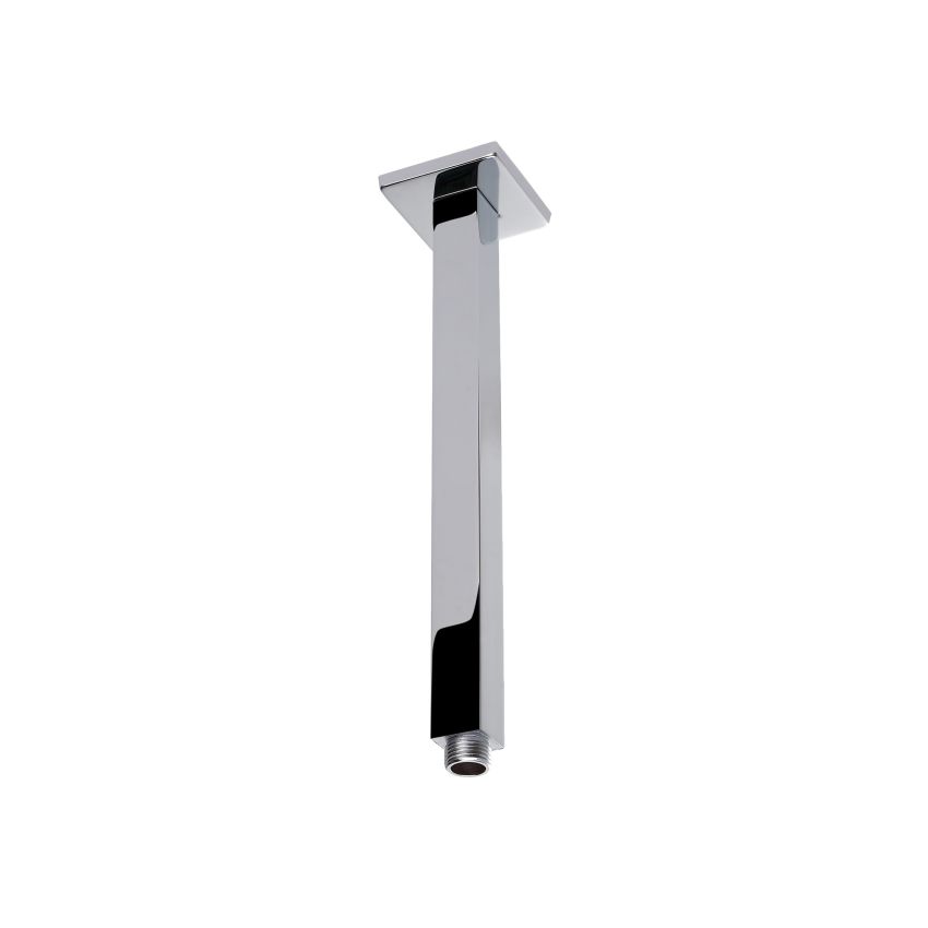 Square Vertical Shower Arm Chrome 300mm