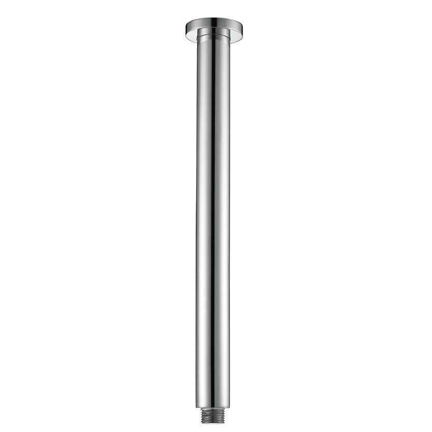 Round Vertical Shower Arm Chrome 600mm