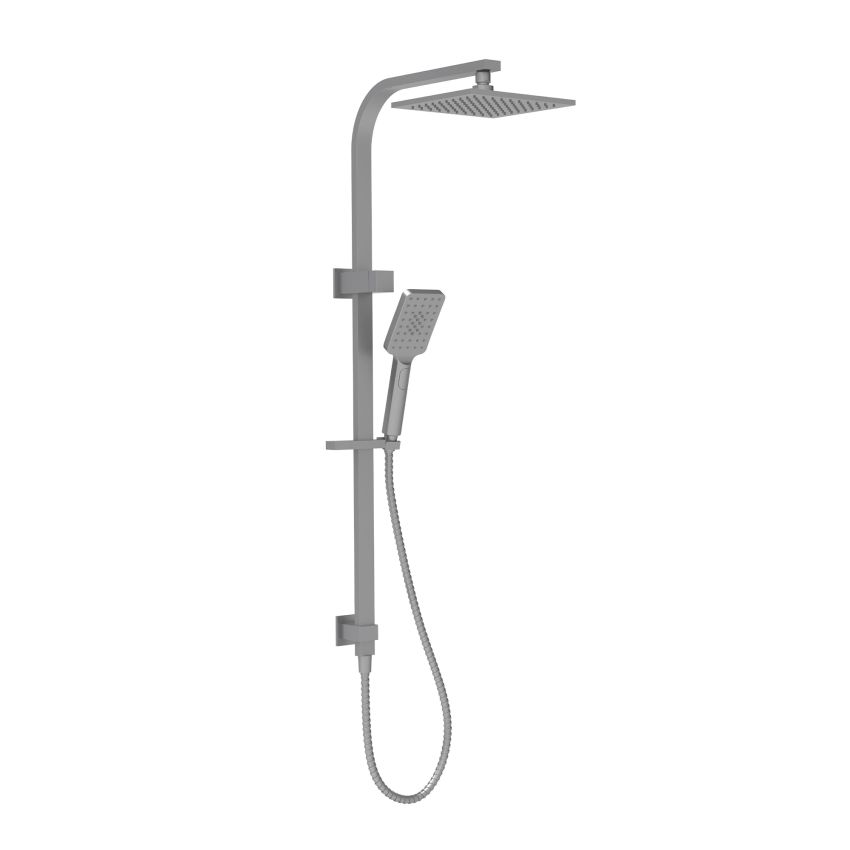 Eden Square Multi-function Shower Set Gun Metal, 200mm Plastic Shower Head