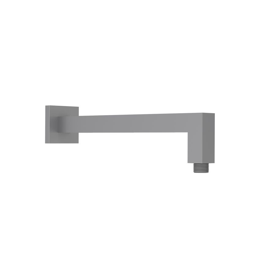 Square Horizontal Shower Arm Gun Metal 400mm