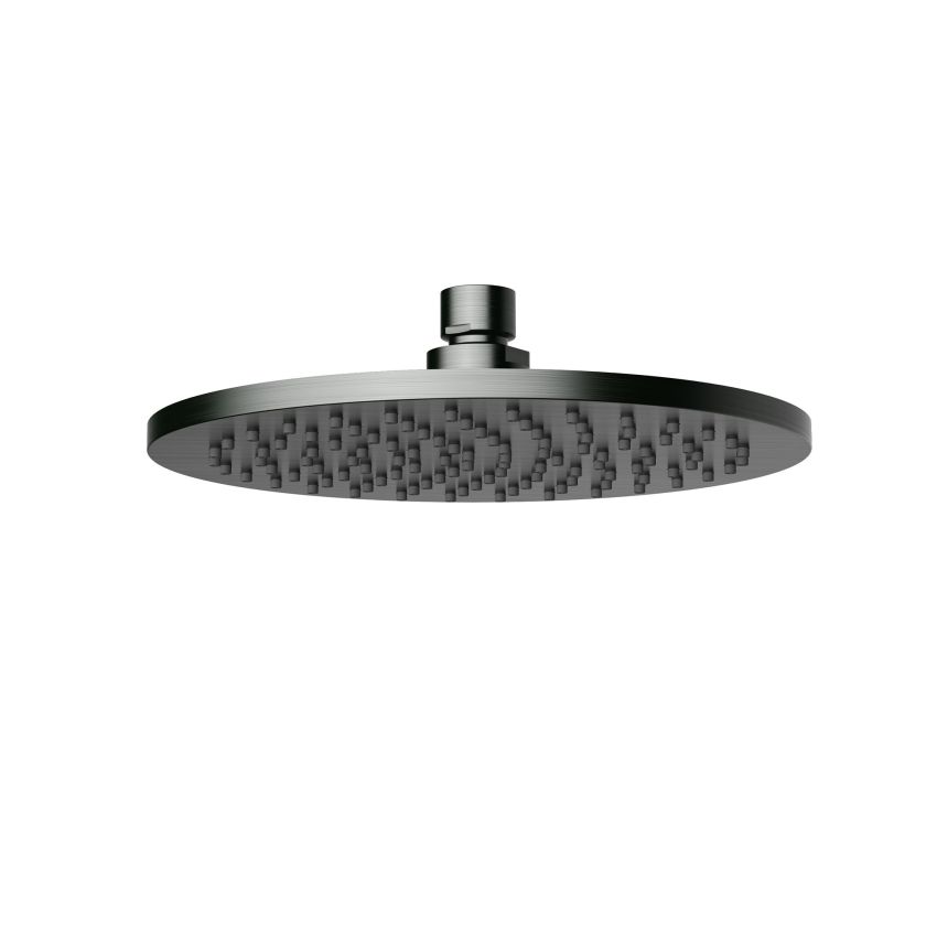Cora Overhead Shower Gun Metal 200mm