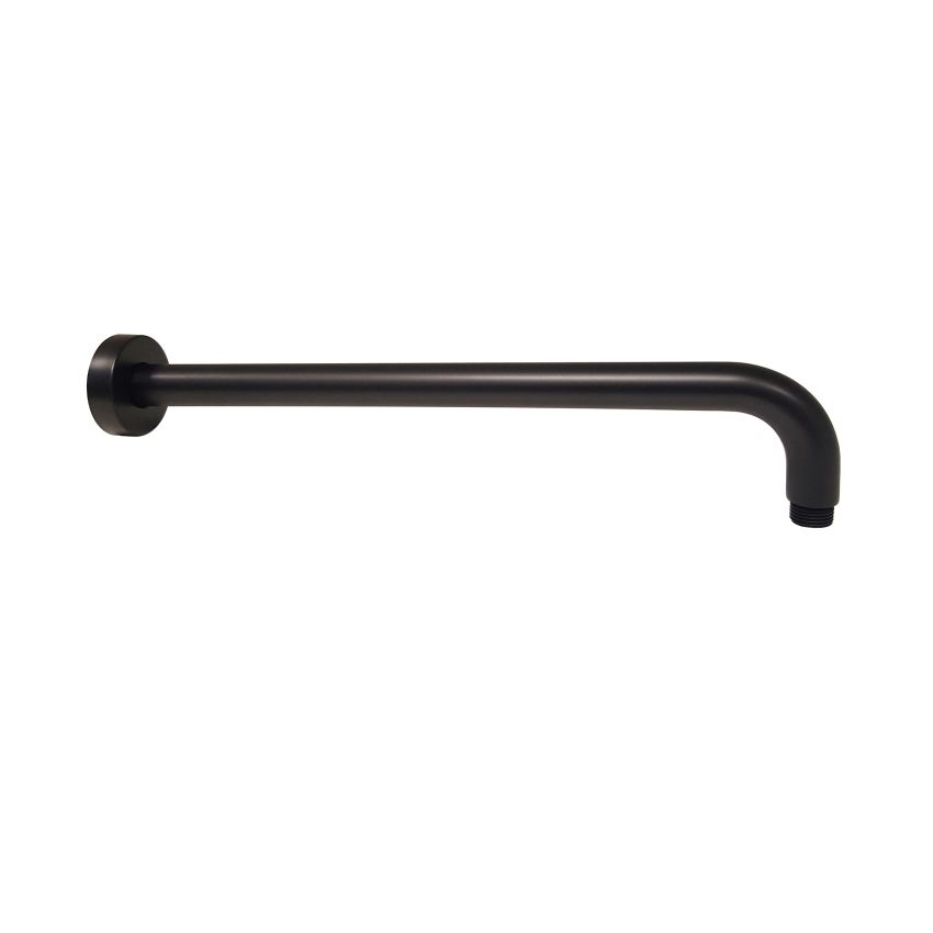 Round Horizontal Shower Arm Matte Black 400mm