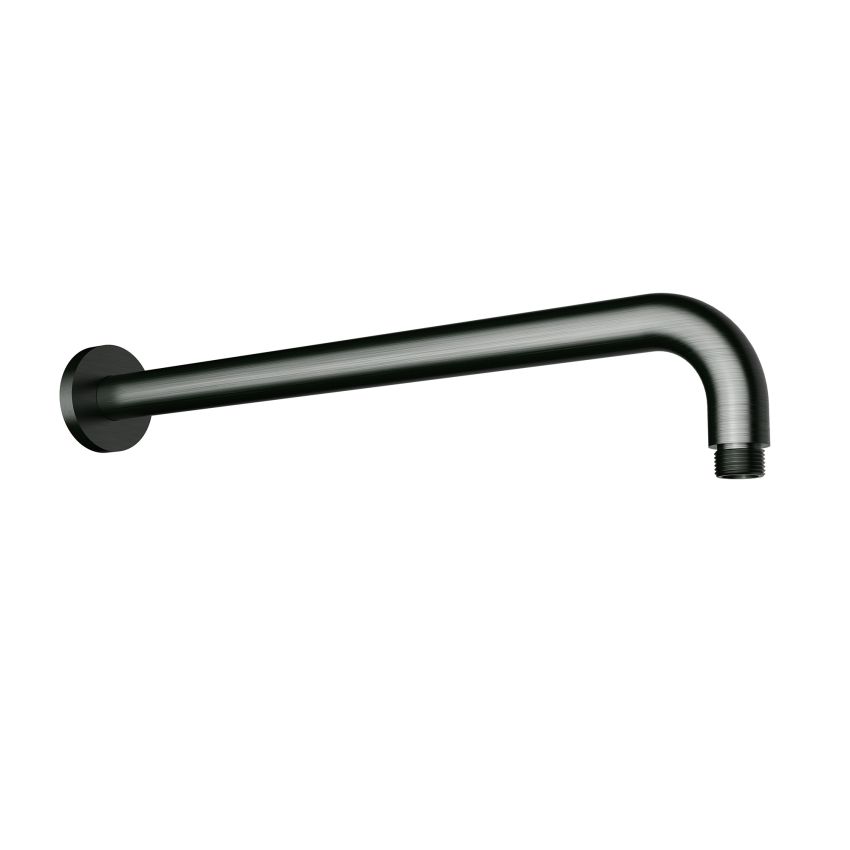 Round Horizontal Shower Arm Gun Metal 400mm