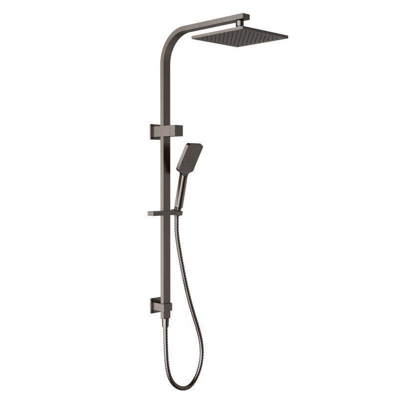 Eden Square Multi-function Shower Set Brushed Nickel, 200mm Plastic Shower Head