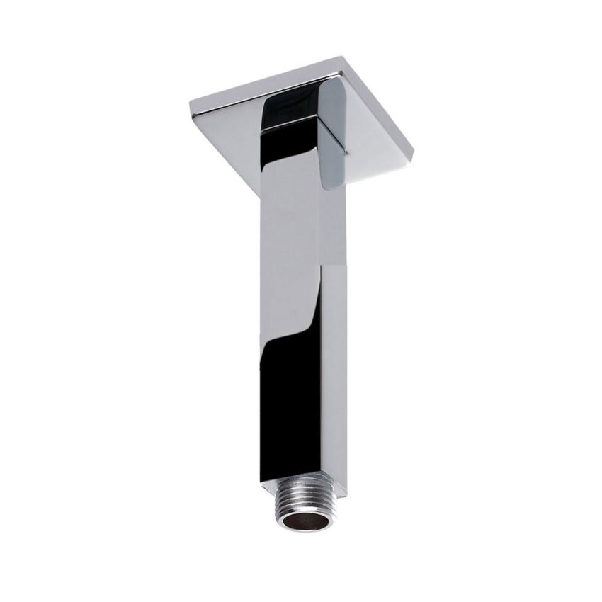 Square Vertical Shower Arm Chrome 100mm