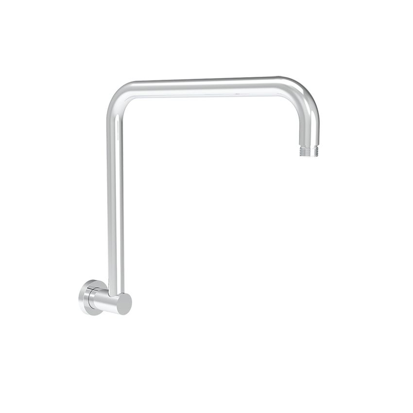 Round Rectangle Curved Shower Arm Chrome
