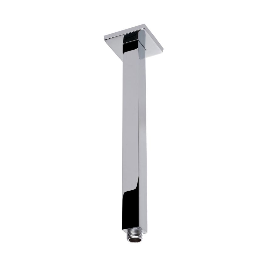 Square Vertical Shower Arm Chrome 450mm