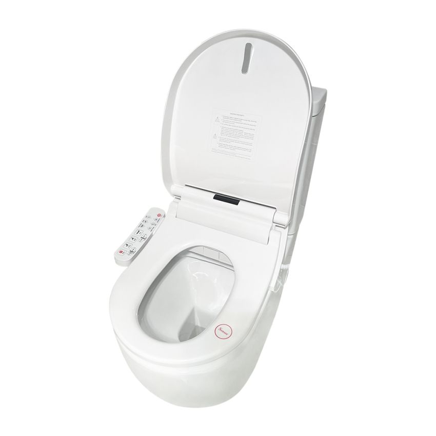 Bathroom Rimless Toilet Suites Back to Wall Flush Ceramic Standing Floor