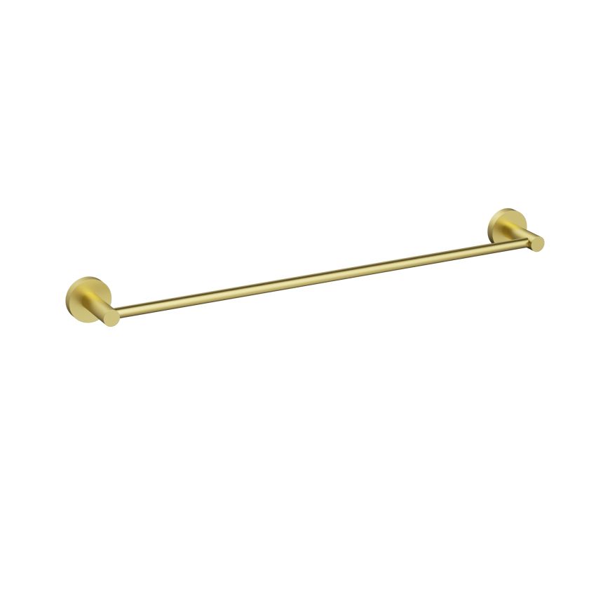 Otus Slimline Single Towel Rail 600mm Brushed Gold