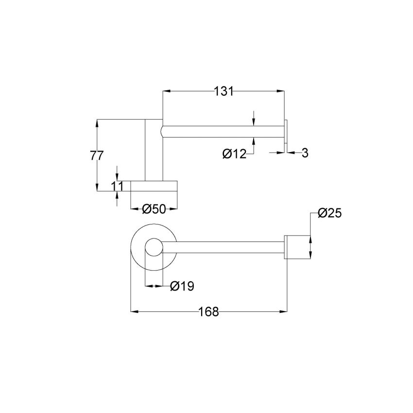 Otus Slimline Toilet Paper Holder Chrome