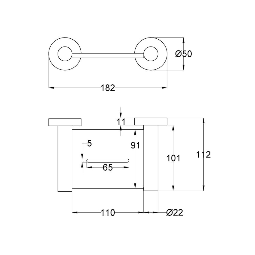 Otus Slimline Soap Holder Brushed Gold