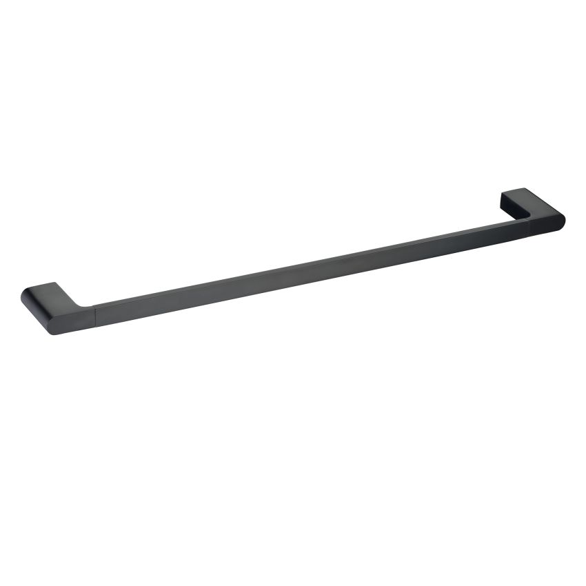 Cora Single Towel Rail 800mm Matt Black