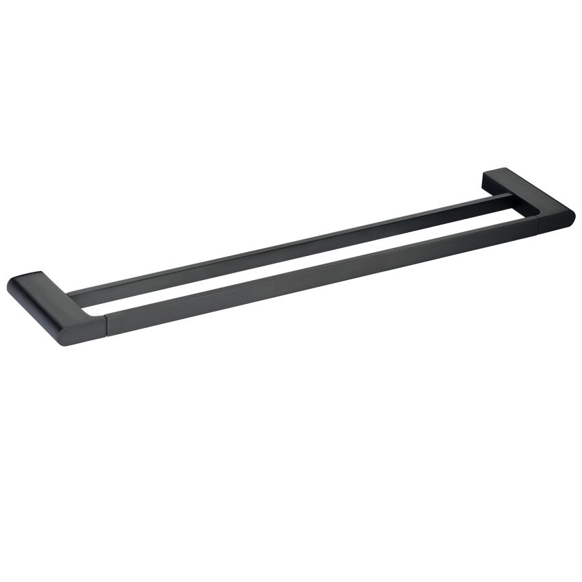 Cora Double Towel Rail 600mm Matt Black