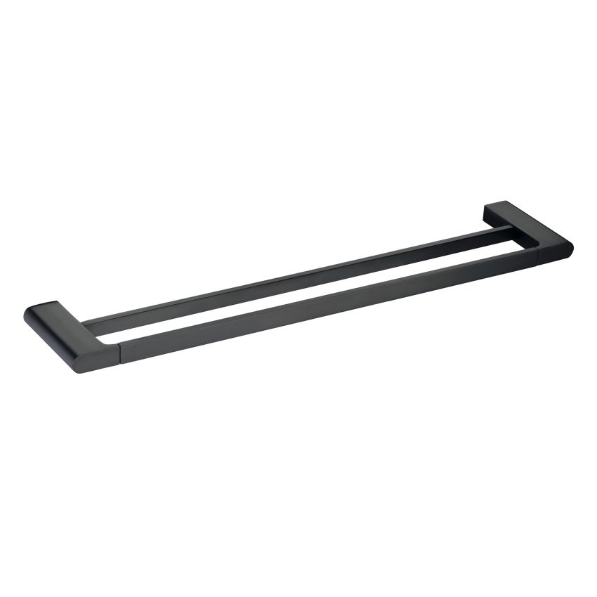 Cora Double Towel Rail 800mm Matt Black