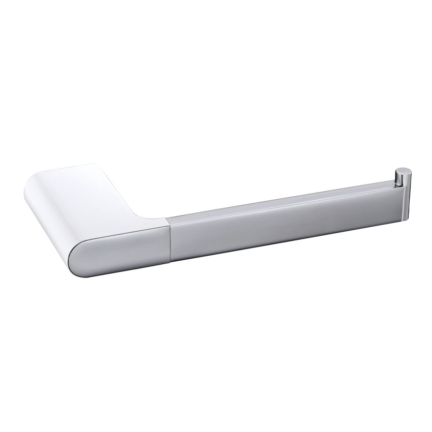 Cora Toilet Roll Holder Chrome&White 