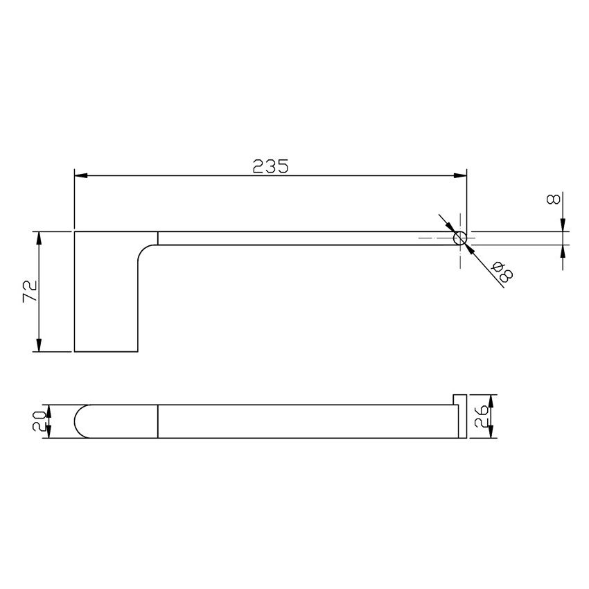 Cora Towel Bar Chrome