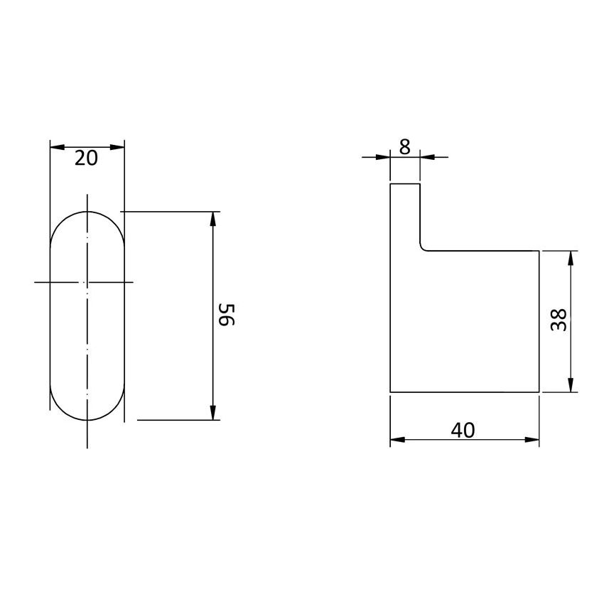 Cora Robe Hook Matt Black 