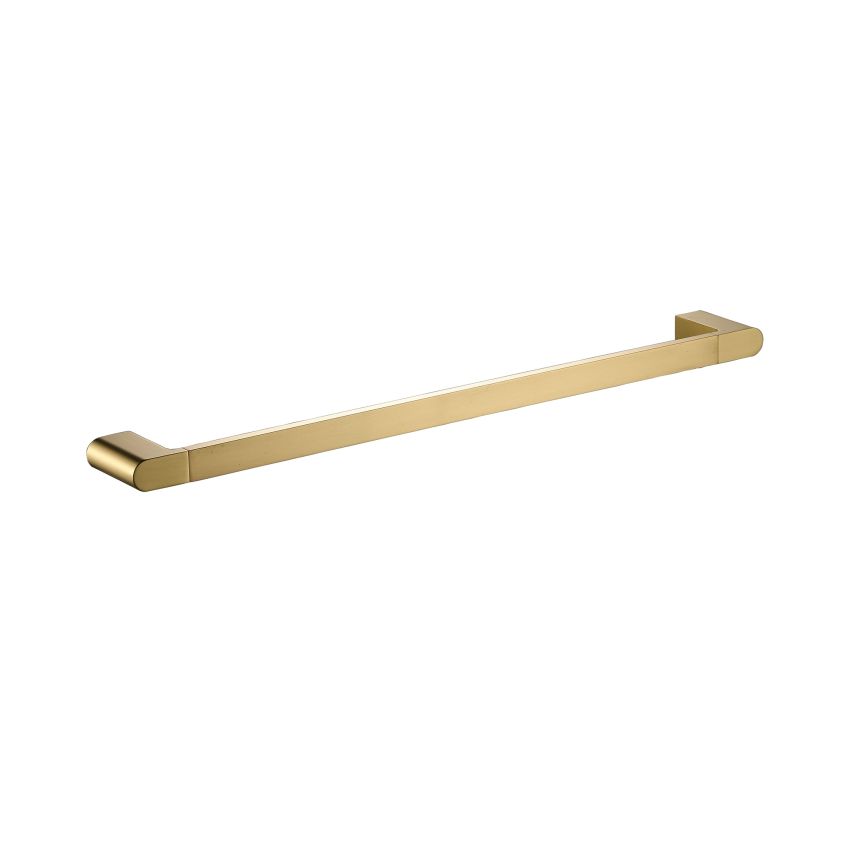 Flores Single Towel Rail 600mm Brushed Gold