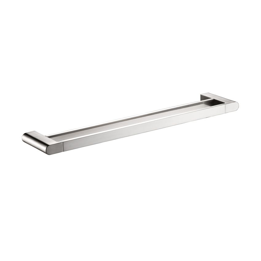 Flores Double Towel Rail 600mm Brushed Nickel