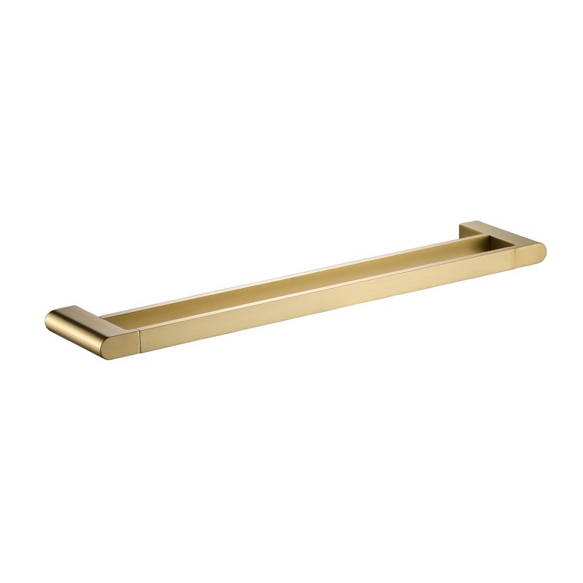 Flores Double Towel Rail 800mm Brushed Gold