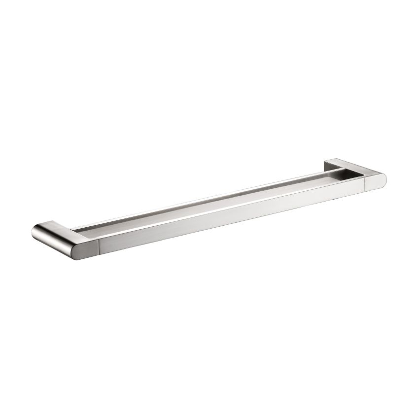Flores Double Towel Rail 800mm Brushed Nickel