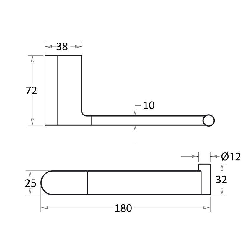 Flores Toilet Roll Holder Matt Black