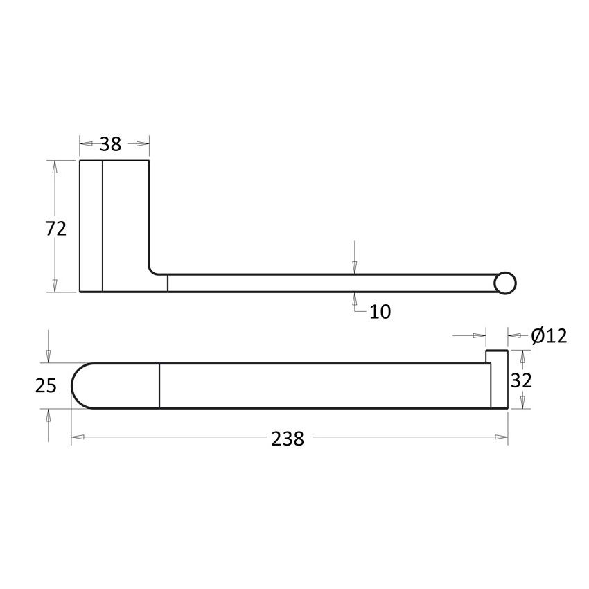 Flores Towel Bar Brushed Nickel