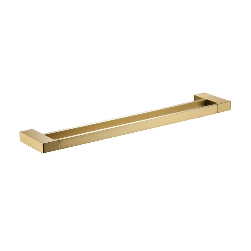 Ceram Double Towel Rail 800mm Brushed Gold