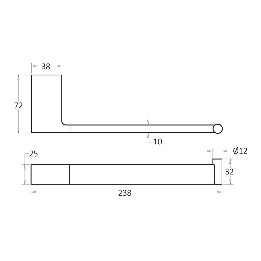 Ceram Towel Bar Brushed Gold