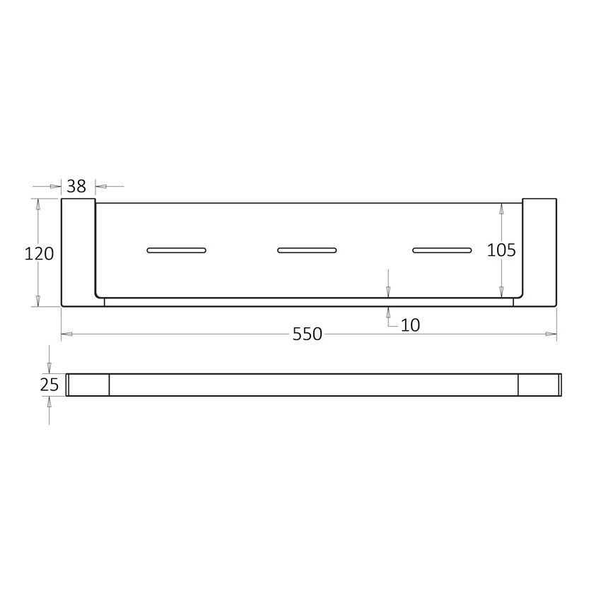 Ceram Cosmetic Shelf Chrome 