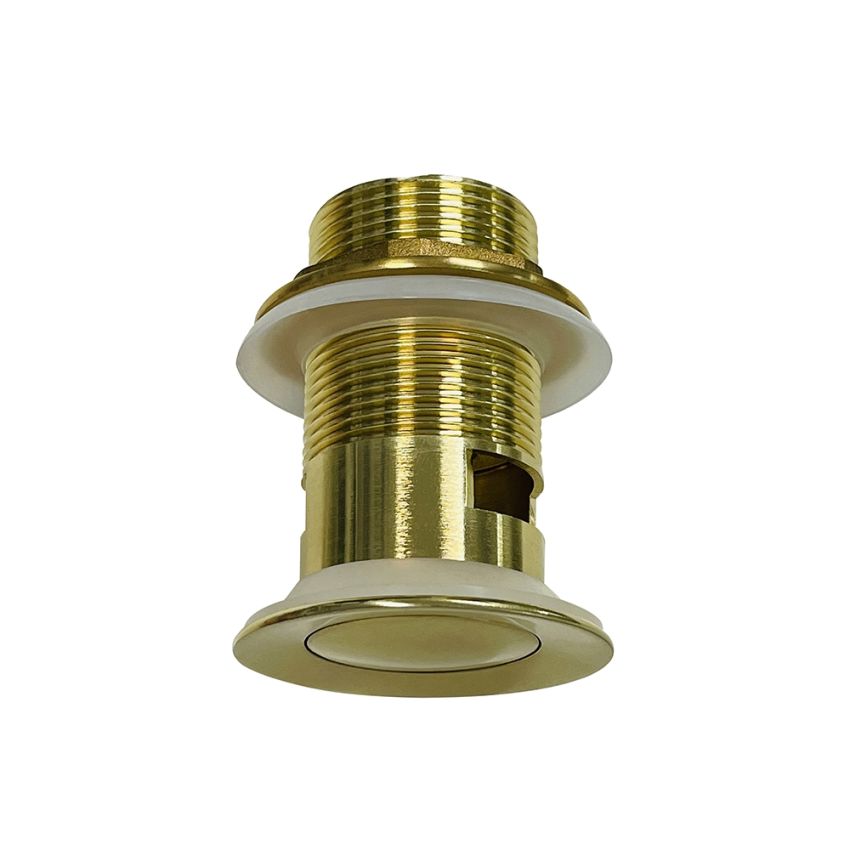 32mm Bathroom Brushed Gold Solid Brass Basin Pop Up Waste With Overflow