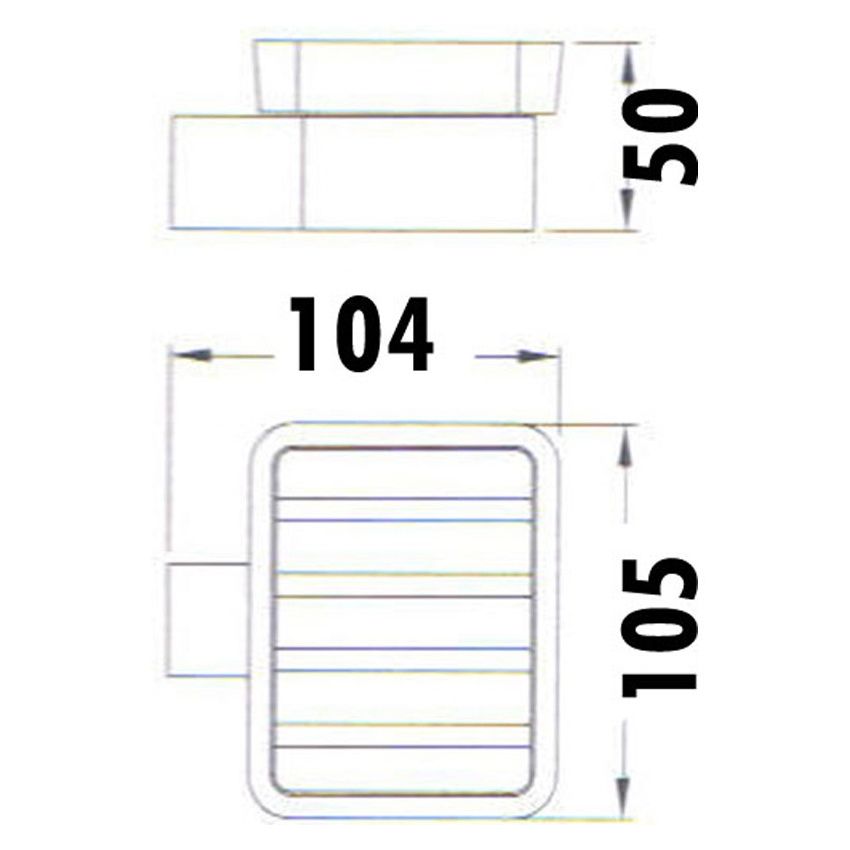 Rosa Glass Soap Dish Matt Black