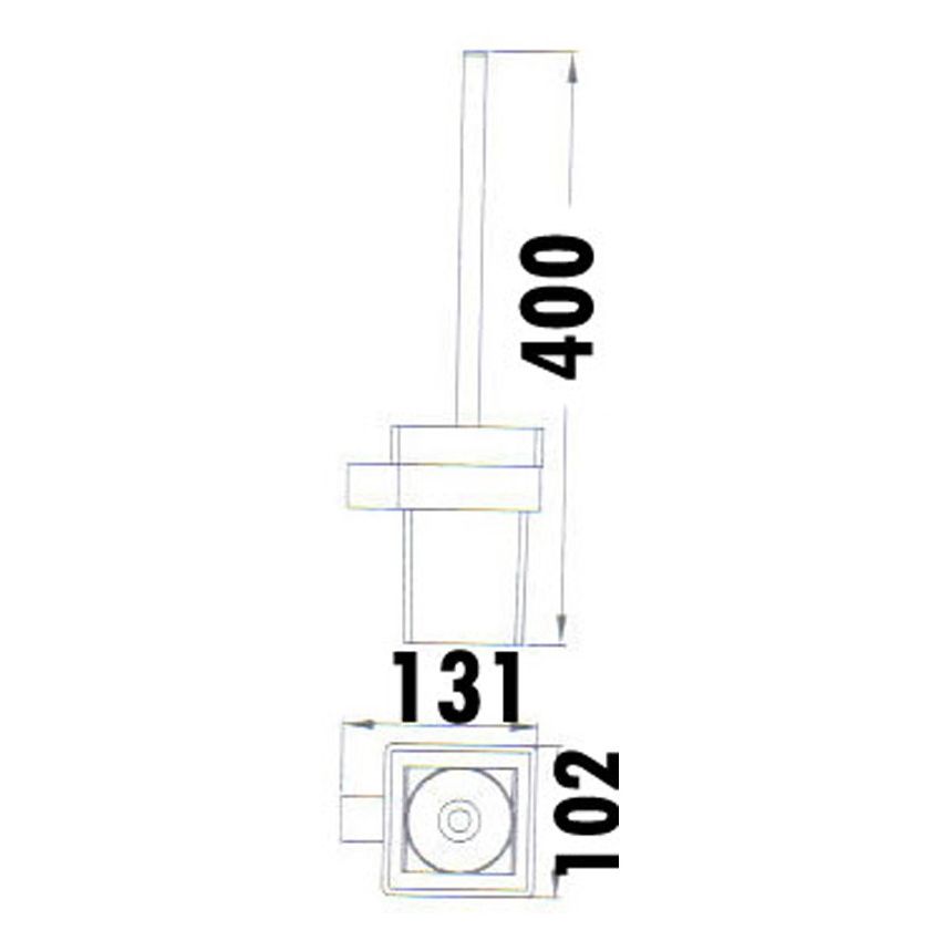 Rosa Toilet Brush Matt Black