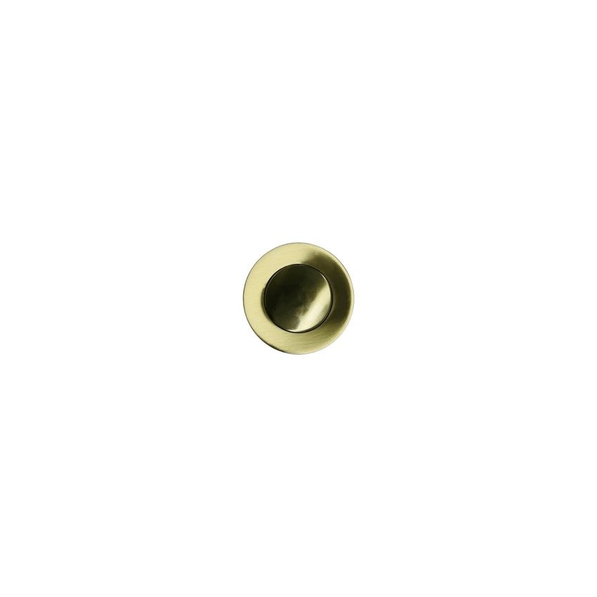 32mm Bathroom Brushed Gold Solid Brass Basin Pop Up Waste No Overflow