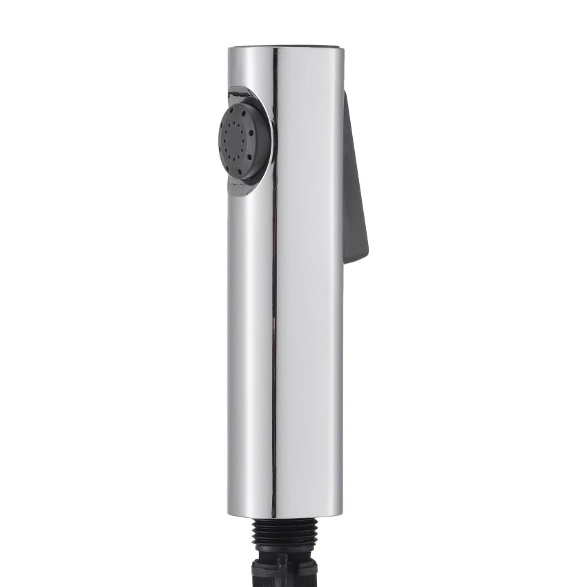 Round Chrome ABS Toilet Bidet Spray Kit With 304 Stainless Steel Hose