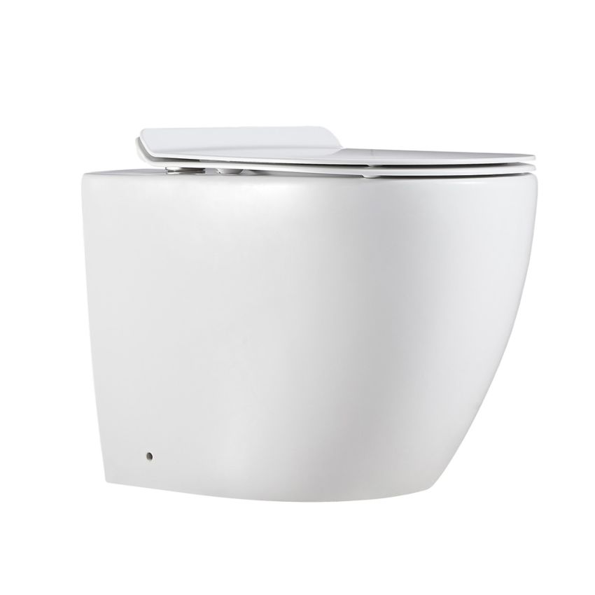 Bathroom Toilet Suites Back to Wall Floor Pan Rimless Dual Flush System