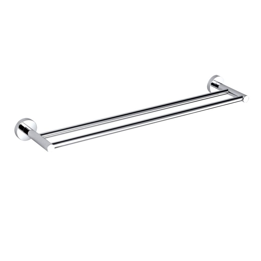 Otus Round Double Towel Rail 600mm Chrome