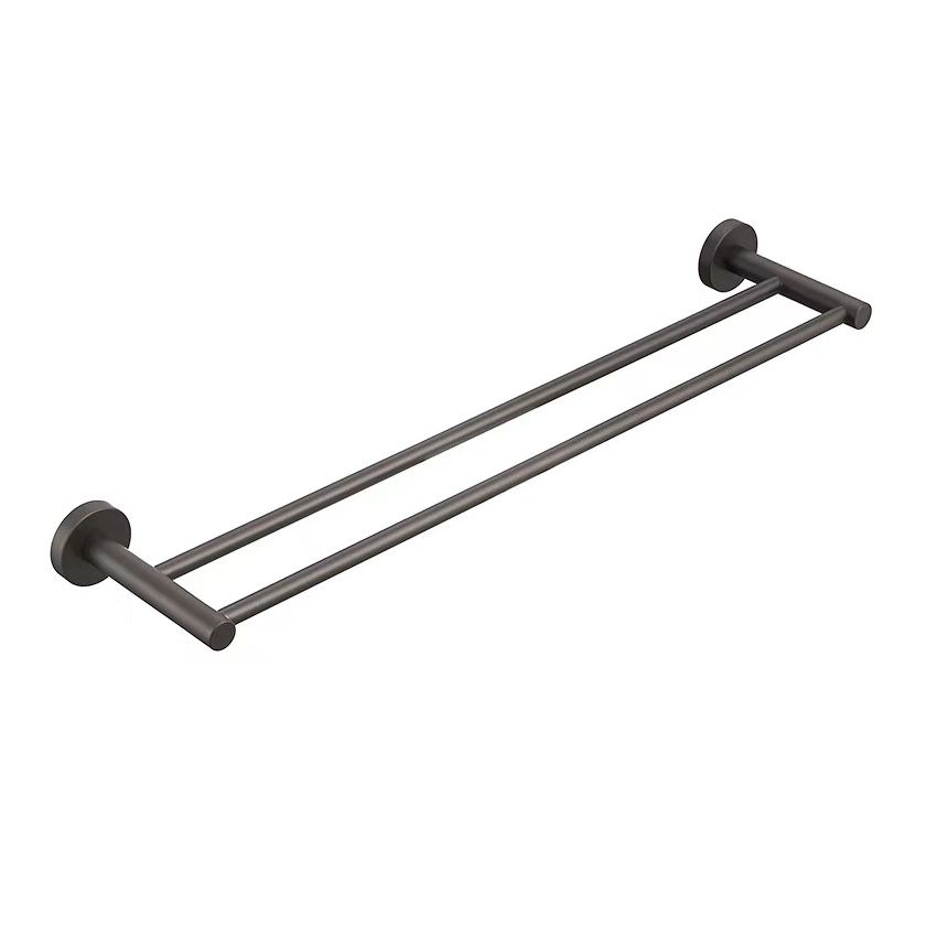 Otus Round Double Towel Rail 750mm Gunmetal