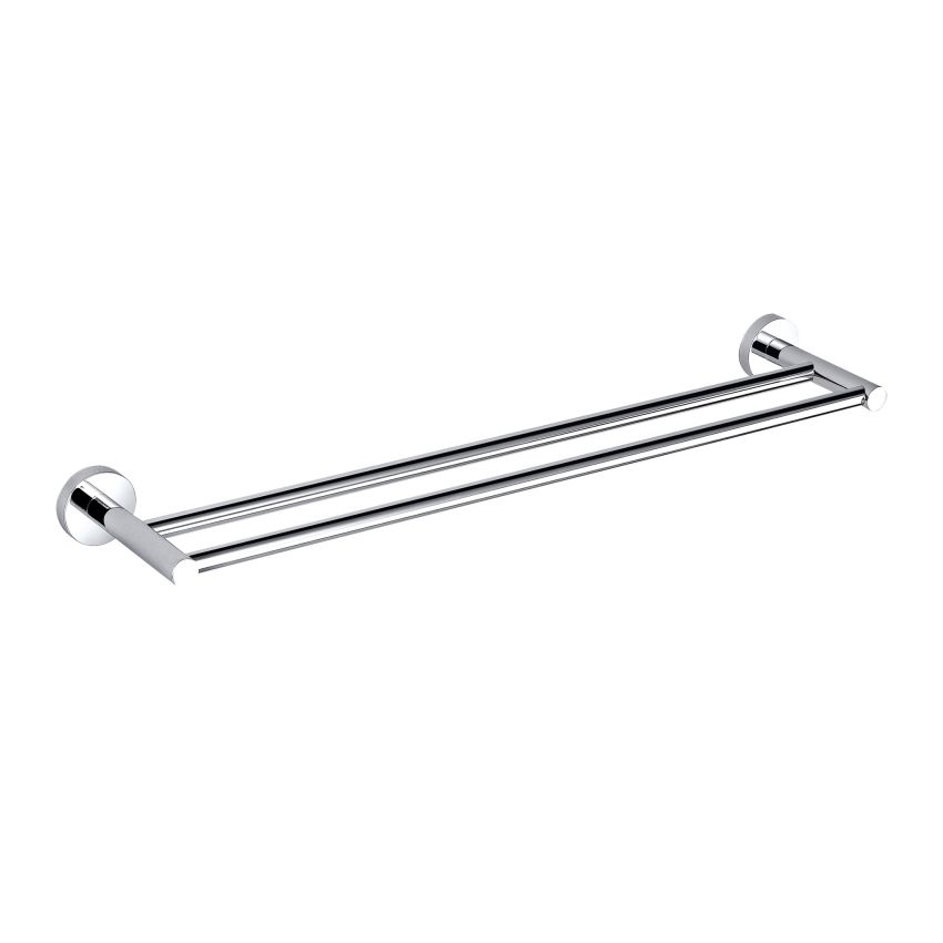 Otus Round Double Towel Rail 750mm Chrome