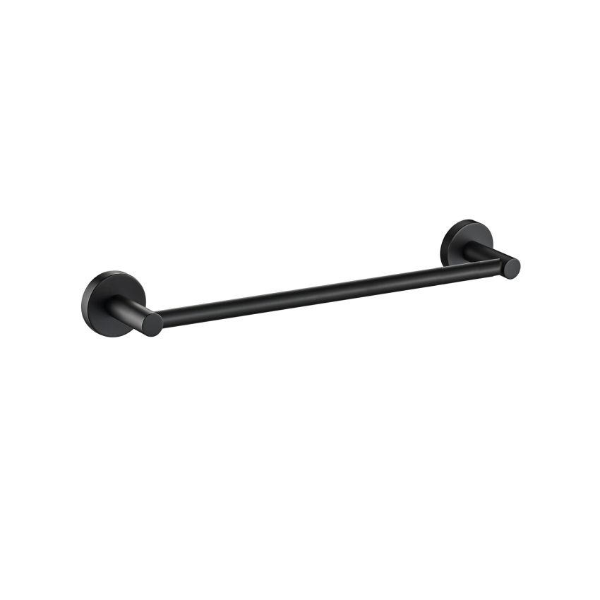 Otus Round Single Towel Rail 350mm Matt Black