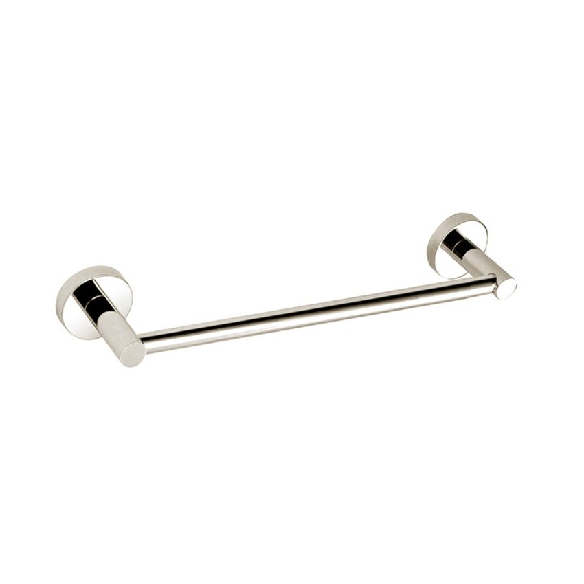 Otus Round Single Towel Rail 350mm Brushed Nickel