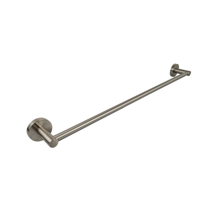 Otus Round Single Towel Rail 750mm Brushed Nickel