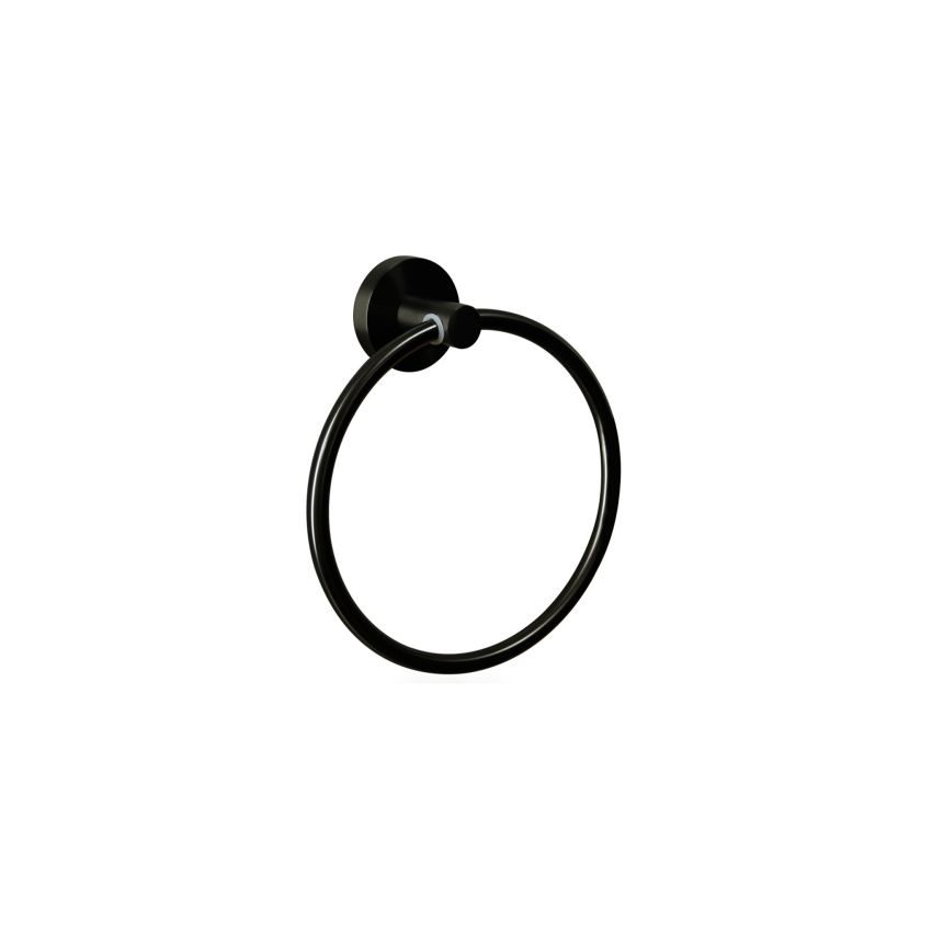 Otus Round Towel Ring Matt Black
