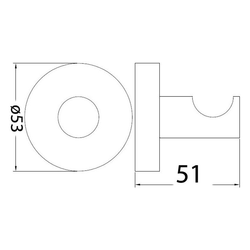 Otus Round Robe Hook Matt Black