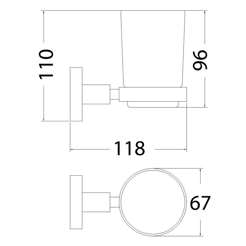 Otus Double Tumbler Holder Chrome