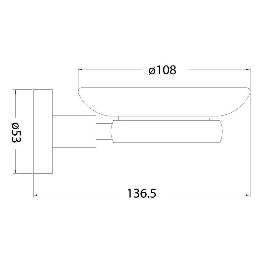 Otus Round Soap Dish Chrome