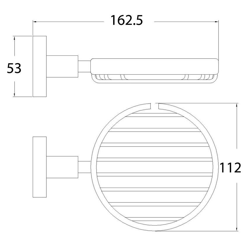 Otus Round Wire Soap Basket Soap Dish Chrome