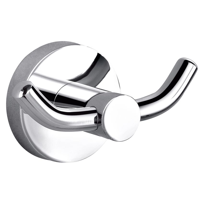 Otus Round Double Robe Hook Chrome
