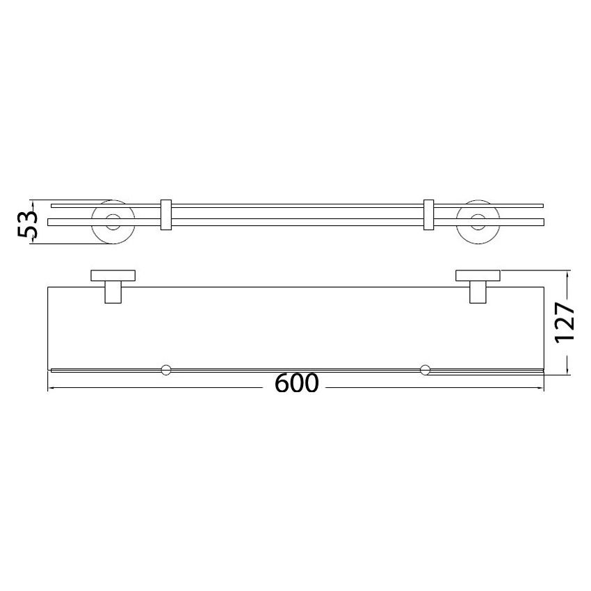 Otus Glass Shelf Chrome