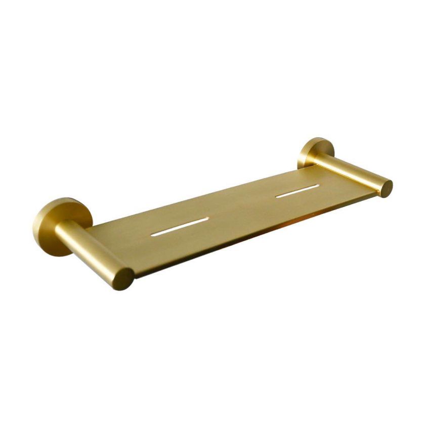 Otus Round Metal Shelf Brushed Gold